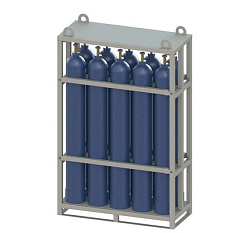 Контейнер для 10 кислородных баллонов закрытого типа