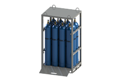 Контейнер для 8 кислородных (40л) баллонов закрытого типа с пандусом