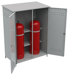 Шкаф металлический двойной для баллонов 27л